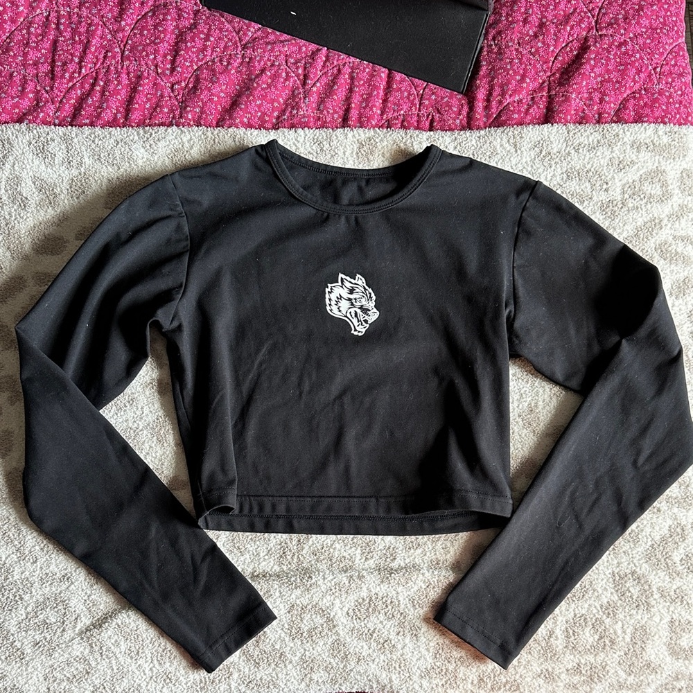 Darc Sport Black Long Sleeve Crop Top